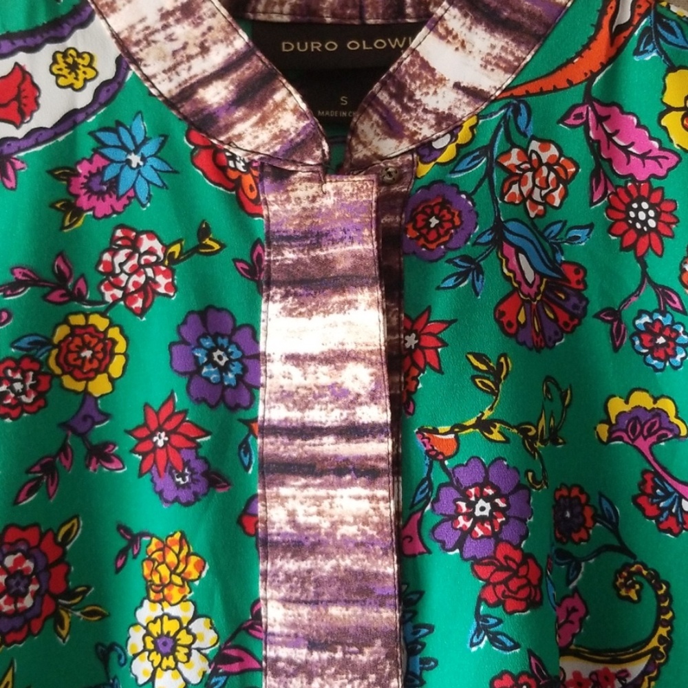 Duro Olowu button down blouse/ mini jacket.